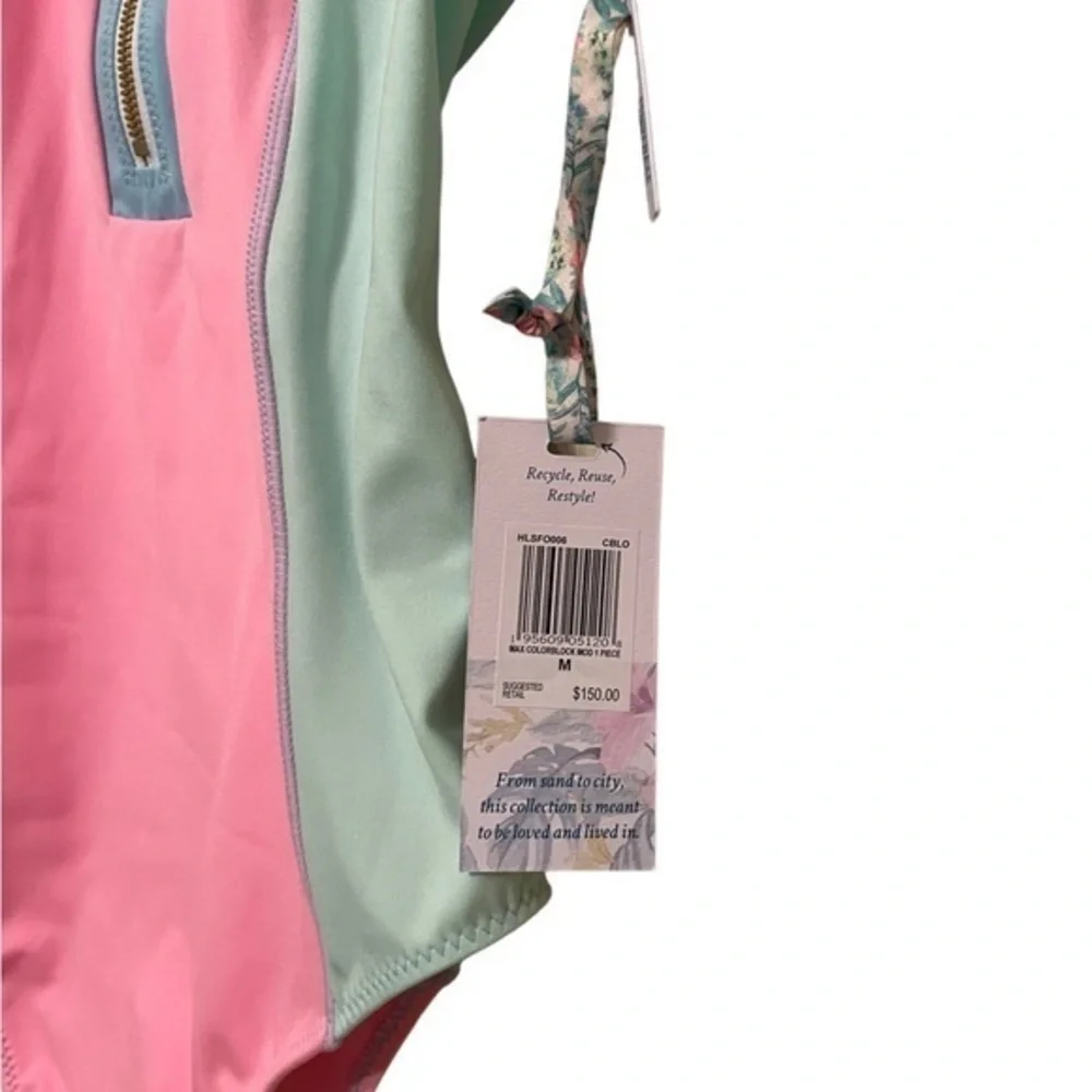 Hurley x LoveShackFancy Max Colorblock Mock One Piece Size M NWT - Picture 9 of 9